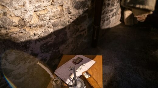 a table with a box and a box with a cigarette on it